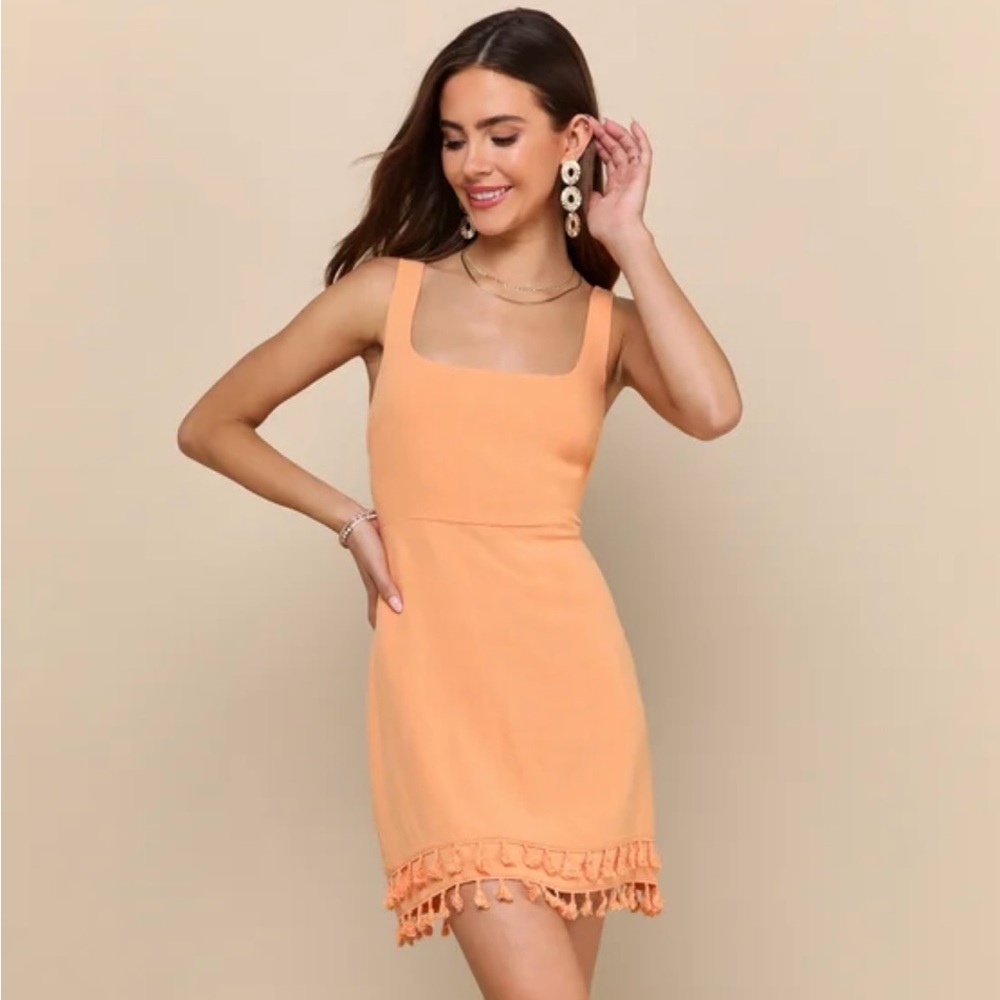 Lulus Feel the Sunshine White Tassel Mini Dress